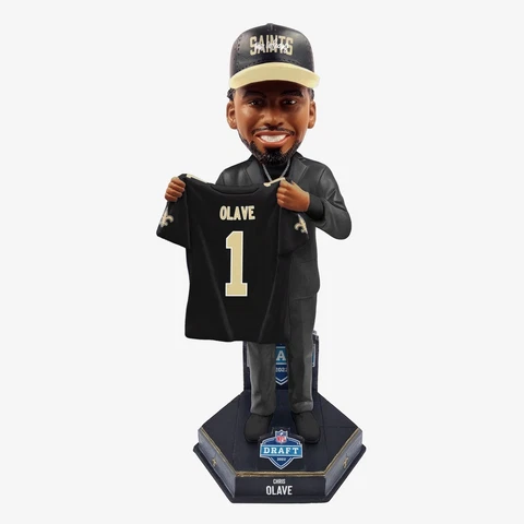 Chris Olave New Orleans Saints 2022 Draft Pick No. 11 Bobblehead NFL Football Cover