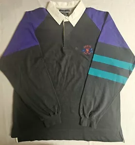 Vintage Dockers L/S Rugby Polo *90's Teal /Purple /Black NWT* Men's XL ~ Rare! - Picture 1 of 4