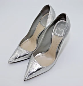 Authentic Christian Dior Pointed Toe Pumps Women's Size 36 D US 6 Silver As is - Picture 1 of 13