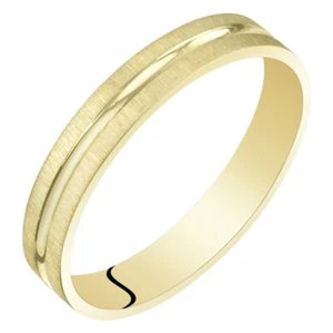Womens 14K Yellow Gold 3mm Wedding Anniversary Ring Band Sizes 4 to 9 - Picture 1 of 3