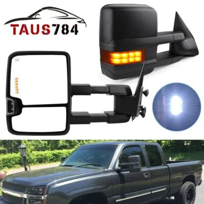 Power Heated Tow Mirrors For 2003-2006 Chevy Silverado GMC Sierra 1500 2500HD 2X - Image 1 of 4