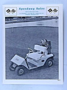 Speedway Sales Golfcarts Regional Thurman Arkansas Vintage 1977 Original Print Ad  - Bild 1 von 5