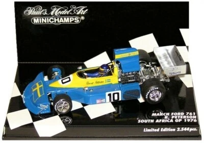 Minichamps March 761 #10 South African GP 1976 - Ronnie Peterson 1/43 Scale - Image 1 of 2