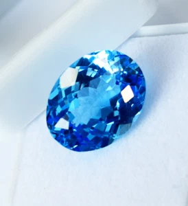 Certified Loose Natural Ocean Blue Aquamarine Oval Cut 10.00 Ct Gemstone - Picture 1 of 9