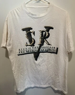 Vintage 80s Stevie Ray Vaughan Double Trouble In Step 1989 SingleStitch TShirt - Image 1 of 4