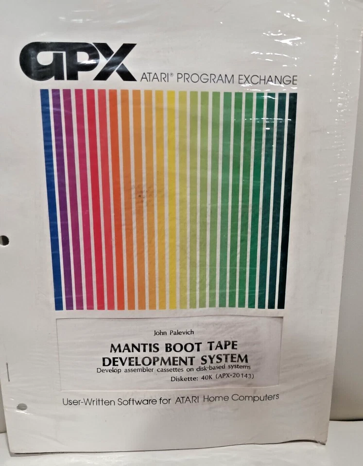 Mantis Boot Tape; Atari 400/800/XL/XE Disk w/manual APX-20143; Paperback - Image 1 of 1