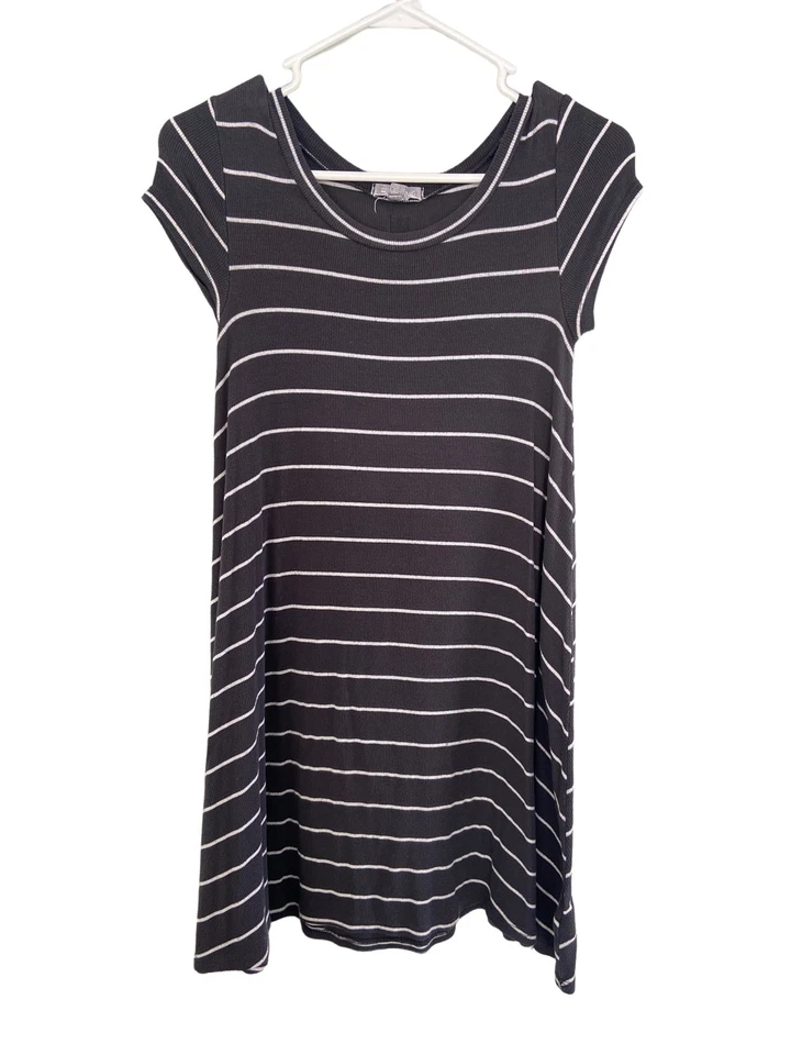 Vestido Camiseta Billabong Mujer XS Rayas Gris Primavera Verano Foto 1 de 4