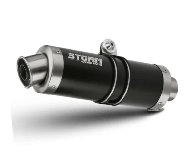 Scarico Storm by Mivv Oval Nero acciaio inox per Kawasaki Versys 650 2006 > 2014 Foto 1 de 2