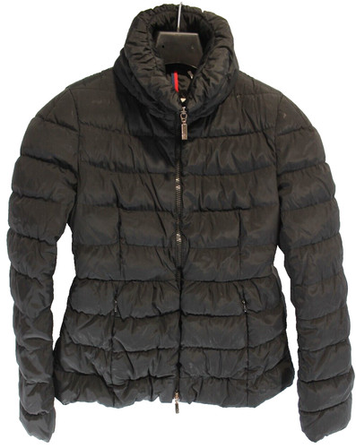 Giubbotto piumino donna Moncler Neva imbottito elasticizzato nero taglia 00 X Small XS