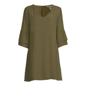 Abito donna Nine Eight New York balza manica tubino verde XXL - Foto 1 di 5