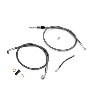 16"-18" Handlebar Brake Clutch Cable TBW For 18-24 Harley Softail Fat Boy ABS - Picture 1 of 7