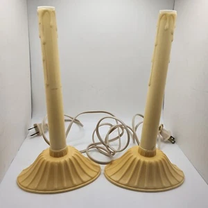 Christmas Candle Window Lights Set Of 2 Unbranded Tested Works No Bulb READ - Picture 1 of 8