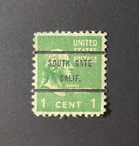 South Gate, California Type 71 Precancel - 1 cent Prexie - U.S. #804 - CA - Picture 1 of 1