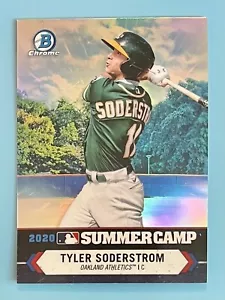 2021 Bowman Chrome Refractor Tyler Soderstrom #SC-4 Prospect Oakland A's - Picture 1 of 2