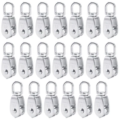 AUINLAND AuInn Stainless Steel Single Pulley Block M15 Wire Rope Crane Pulley Block 20PCS
