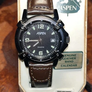 ASPEN TR-JABDE Genuine Leather Quartz Analog Men's Watch - Picture 1 of 10