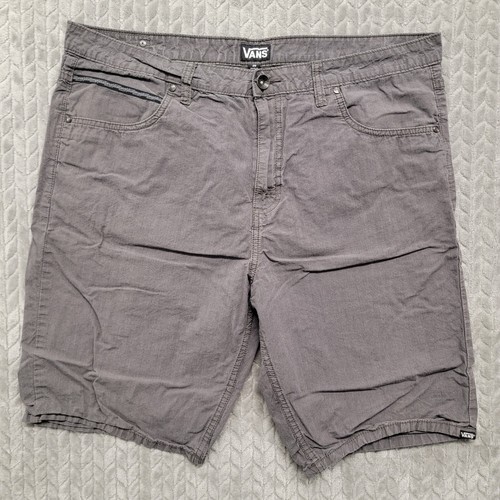 Bermuda Vans Off The Wall uomo 36 grigio spina di pesce tasche 11" cucitura interna ?