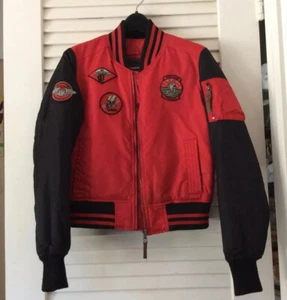 Child Kids Top Gun Jacket Patches Seabees Red Size L Back Patch Unique - Picture 1 of 11