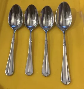 4 Stück Mikasa Französische Landschaft Edelstahl Besteck 3 Teelöffel & 1 Gedeck Suppe VC - Bild 1 von 8