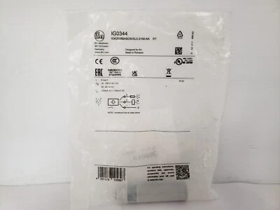 IFM ELECTRONIC IGK2008BABOA/SL/LS100-AK INDUCTIVE SENSOR (IG0344) NIB