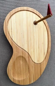 Sand Trap GOLF Cheese Cutting Board Appetizer Tray  & Tool Set Beautiful Wood - Picture 1 of 3