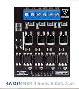 4 Channel AC Dimmer for Arduino Raspberry pi 3.3V/5V 50/60hz max 4A per channel - Picture 1 of 7