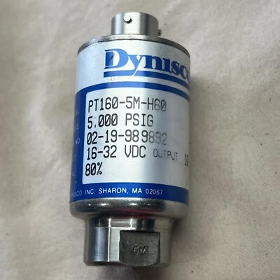 🔥Dynisco PT160-5M-H60 Pressure Transducer 16-32 VDC 5.000 PSIG 80%, Used🇺🇸 - Image 1 of 4