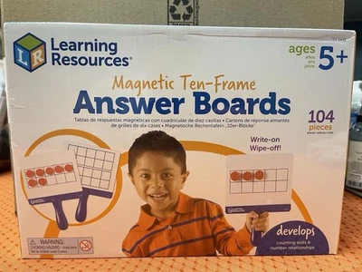 LEARNING RESOURCES Magnetic Ten Frame Answer Boards 104 Pieces Red/Yellow 6645 - Image 1 of 4