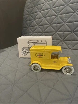 BANCO FUNDIDO A PRESIÓN A3-88 ERTL ESCALA 1:25 - FORD MODELO T 1913 - PENNZOIL OIL/GAS Foto 1 de 4