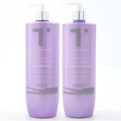 Harbor Biotin +Collagen Thickening Strengthening Shampoo & Conditioner 2x1000ml - Image 1 of 2