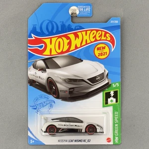 2021 Hot Wheels Nissan Leaf Nismo RC_02 Silver HW Green Speed 5/5 First Release - Picture 1 of 10