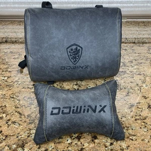 Almohada de repuesto para silla PC para juegos/oficina Dowinx soporte lumbar para cabeza y cuello gris - Imagen 1 de 20
