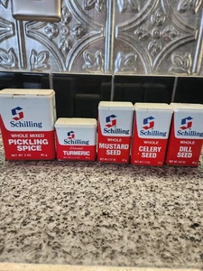 Schilling 70er Gewürze 5 Dosen - Bild 1 von 3