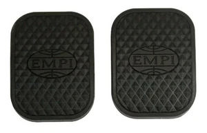 EMPI "EMPI" LOGO PEDAL PADS (2) FITS VW BUG GHIA BUS BUGGY RAIL BAJA 17-2996 - Picture 1 of 2