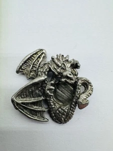 Gallo Zinn Drache Anhänger 1,75 Zoll Handarbeit Fantasy Design - Bild 1 von 2