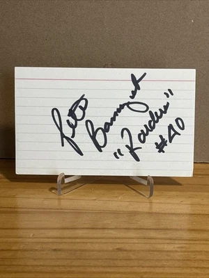 Pete Banaszak Autographed Index Card Oakland Raiders Super Bowl XI Champion  - Image 1 of 2