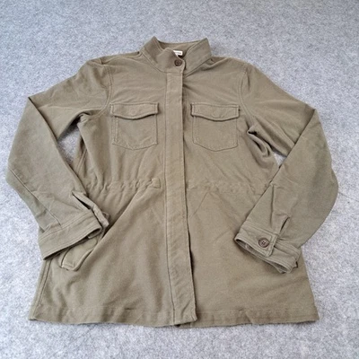 James Perse Jacket Womens Extra Large 4 Olive Green Utility Shirt Cotton Shacket - Image 1 of 4