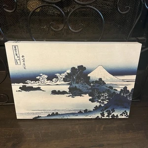Hokusai Mount Fuji Canvas Print | The Sea off Satta | Japanese Woodblock Repro - Picture 1 of 5