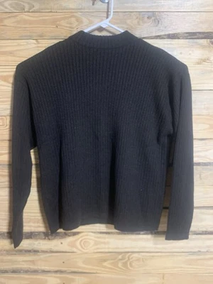 Vintage Trader Bay Ribbed Wool Blend Sweater XL Brown Made in Hong Kong Y2K - Image 1 of 4