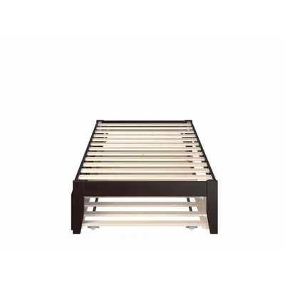 Colorado Twin Platform Bed with Twin Trundle in Espresso Espresso N/A - Image 1 of 4