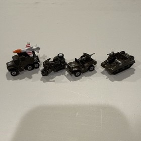Vintage Galoob Micro Machines Military Lot Tank Jeep Motorcycle Missile Truck