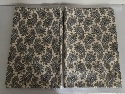 Ralph Lauren Standard  Studio Paisley Beige Gray Cotton Pillowcases PAIR - Image 1 of 4