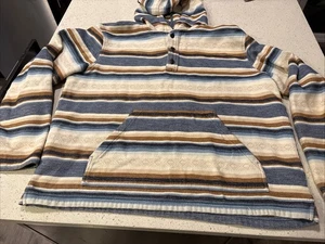 Pendleton Striped Aztec Flannel Hoodie 100% Cotton Thick Mens Extra Large XL - Picture 1 of 12