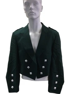 Andrew Douglas for Hector Russell Pure Wool Emerald Green Kilt Jacket Size 44R - Bild 1 von 10