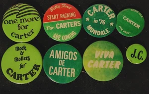 Carter for President (8) Buttons - Picture 1 of 4