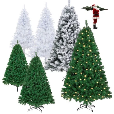 120-210cm LED Weihnachtsbaum Künstlicher Kunstbaum Tannenbaum Christbaum Schnee - Bild 1 von 4