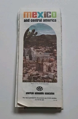 Mapa de México y Centroamérica 1975-76 34 pulgadas × 24 pulgadas Foto 1 de 4