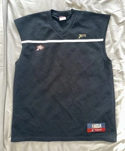 Vintage Philadelphia 76ers NBA Majestic Sleeveless Jersey Shirt Size L Made USA - Picture 1 of 7