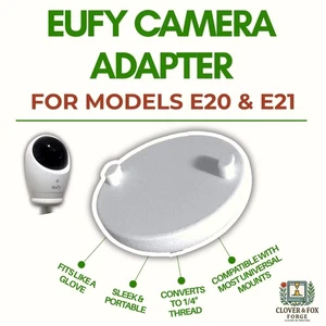 Eufy E21/E20 Baby Monitor Tripod Adapter: 1/4" Thread 3D Printed Mount - Picture 1 of 7