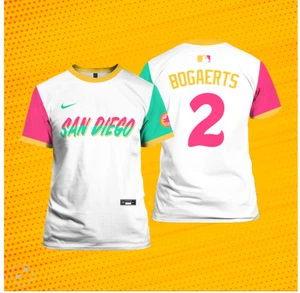 Maglia maglietta Padres Xander Bogaerts City Connect nuova 2023 XL SGA omaggio - Foto 1 di 7